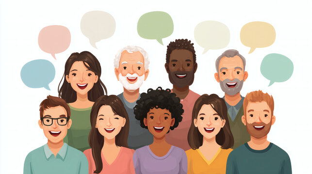 Dibujos de personas hablando