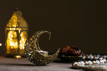 Ramadan Kareem background with copy space