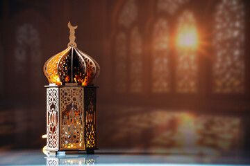 Ramadan Kareem background with copy space
