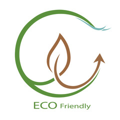 Obraz premium green eco logo