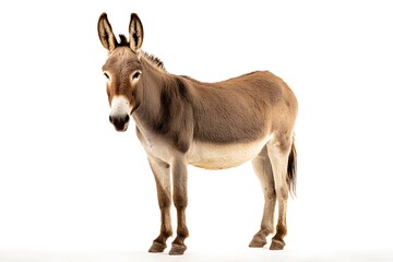 Fototapeta premium A sturdy mule scouts the bright stage, a gentle giant ready for farmyard tales.