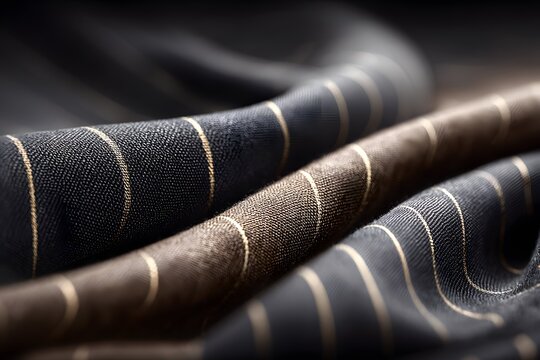 Elegant pinstripes evoke sophistication and tactile allure in a modern, inspiring setting.