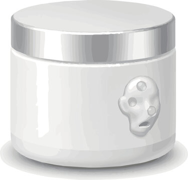 Create a Realistic Acne cream and Acne head.3D rendering. vector art with white background.