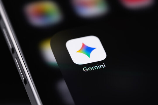 Google AI, Google Gemini on a screen smartphone closeup. Google AI is a division of Google that deals with artificial intelligence. Batumi, Georgia - January 12, 2026