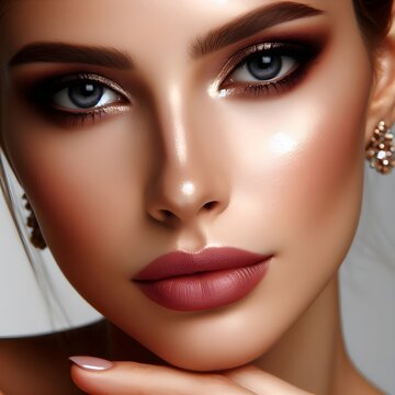 make-up donna moda viso volto faccia orecchini