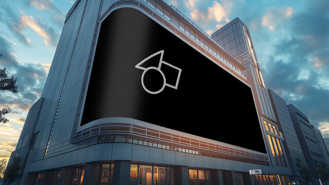 Urban City Video Wall Mockup 2 &ndash; Large LED Advertising Screen in Modern Street Environment, Digital Billboard Display, Outdoor Branding and Marketing Presentation Template