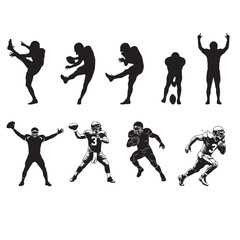 Fototapeta premium Ultimate Football Mom & Game Day Silhouette Mega Bundle,My Heart is on That Field - Multi-Sport Heart & Player