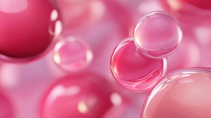 Abstract pink spheres