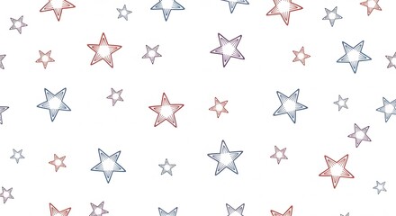 Fototapeta premium Memorial day tribute with patriotic stars on white background