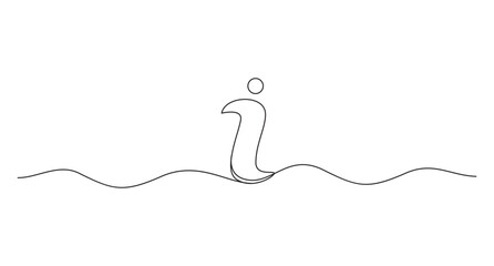 Obraz premium information icons continuous one line minimalist art design,Continuous Line Drawing of Information Symbol 'i' with Wavy Base,Minimalist Continuous Line Art of the Letter 'i' Symbol