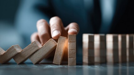 Fototapeta premium Strategic Management Concept Using Modular Safeguards for Success