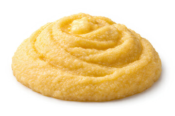 Fototapeta premium Creamy mashed potato swirl with smooth buttery texture, savory side dish isolated in realistic style for restaurant menu, food packaging and culinary design