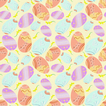 pattern with easter eggs