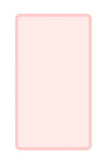 かわいいパステルピンクの手書きの長方形 - シンプルな縦長のフレームやラベルの素材 - 9:16