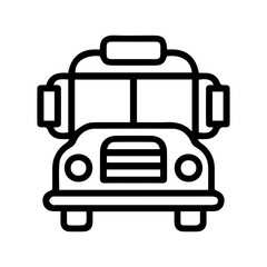 Fototapeta premium School Bus Line Icon