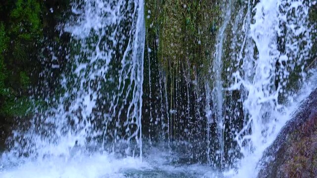 Waterfalls in the village of Tobera, in the municipality of Fr&iacute;as, in the Merindades region. Burgos. Castile and Le&oacute;n. Spain. Europe
