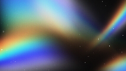 Vibrant rainbow colors in a starry night sky with a beautiful spectrum © Dynamo Art