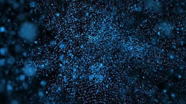 Digital fingerprint disintegrating into glowing particles for biometric security