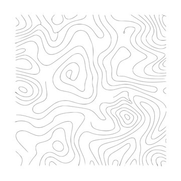 Black and white topographic map contour lines abstract pattern elevation height