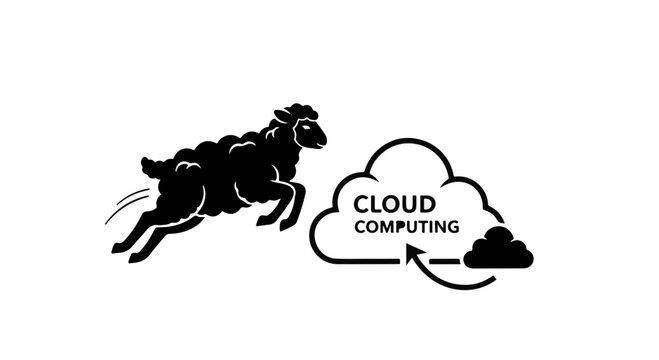 Agile sheep leaps into cloud computing concept