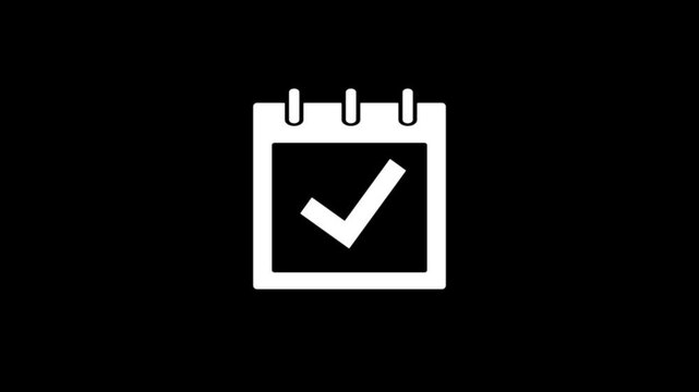 calendar icon on transparent background with alpha channel, HD desktop calendar icon vector motion graphic. Meeting Deadlines icon. Time management, Appointment schedule flat icon celendar icon.