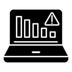Financial losses vector icon. Revenue decline Illustration sign. Market decline symbol. Economic decline logo. Chart web icon.