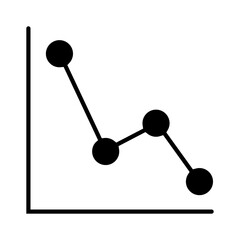 Financial losses vector icon. Revenue decline Illustration sign. Market decline symbol. Economic decline logo. Chart web icon.