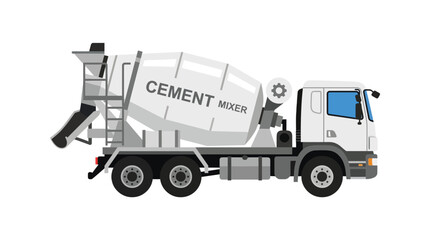 Fototapeta premium Concrete mixer truck illustration