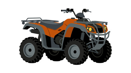 Fototapeta premium Orange ATV Quad Bike Illustration