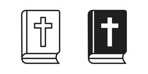 Obraz premium Bible icon Symbol for App and Web UI Design Vectors