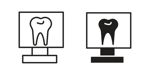 Fototapeta premium Dental X ray icon Symbol for App and Web UI Design Vectors