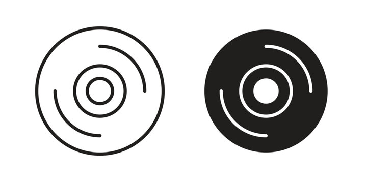 DVD icon Symbol for App and Web UI Design Vectors