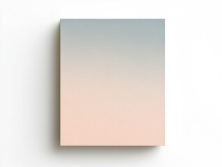Fototapeta premium Gentle Morning Pastel Gradient Panel Isolated on White Background Soft Sunrise Neutral Color Trend Design Asset