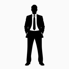silhouette of a businessman