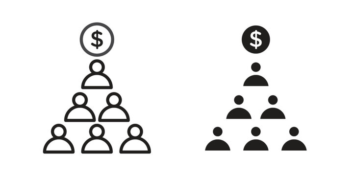 Ponzi scheme icon Symbol for App and Web UI Design Vectors
