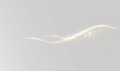 Golden swirl abstract glowing dynamic light trails luxury sparkle shine particle overlay stardust gold dust png  © Alehandro
