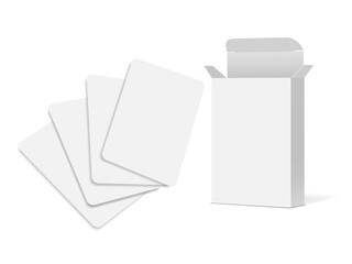 Blank Playing Card Whith Box Mockup