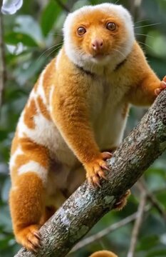  Common Spotted Cuscus on the branch 