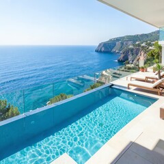 Fototapeta premium swimming pool in the resort