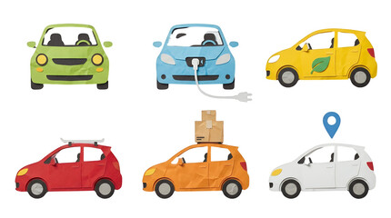 Naklejka premium Modern electric and urban vehicle collection.