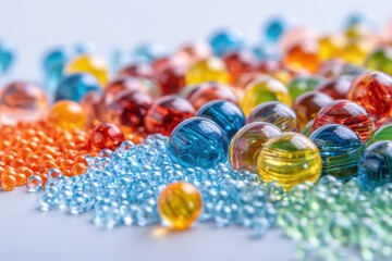 Biopolymer. Macro view of molecular nodes, polymer chains, durable materials. Engineered performance for next generation products. Structure for bioprinting research. Innovative science background.