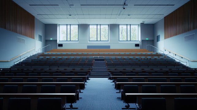 Modern Lecture Hall with Large Windows