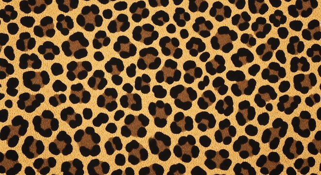 A close-up view of a cheetah's fur pattern with black spots on a yellow background, showcasing the animal's distinctive coat in a wildlife setting.