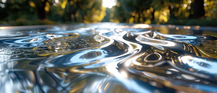 Serene Water Reflections in a Tranquil Garden