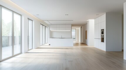 Minimalist Open Concept Living Space