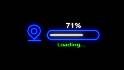 Obraz premium Loading bar concept. Percentage loading icon illustration. Loading bar on black background.