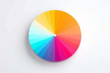 Colorful color wheel displaying a full spectrum of hues in a circular arrangement
