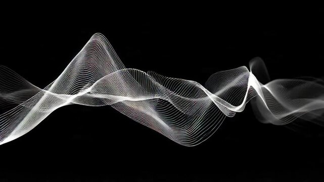 Abstract ink swirls in water create a mesmerizing animation inspired by music rhythm in 4K