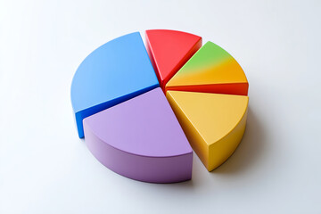 Obraz premium Diversity & Allocation: this image highlights themes of diversity and resource allocation, portraying various components or shares with equal importance and clear representation.