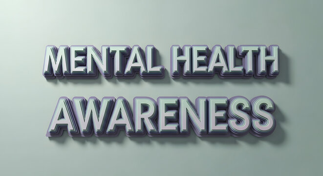 Mental health awareness text on gray background for social media campaigns  mental health awareness transparent background